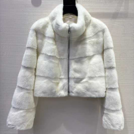 DIOR 25S SHORT VELVET MINK COAT 573