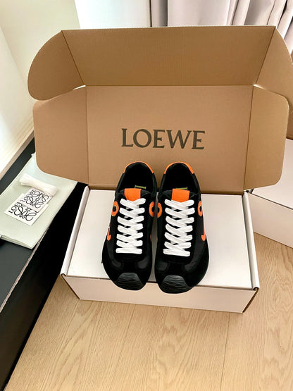 LOEWE 26S BALLET RUNNER 2.0 IN BLACK SUEDE AND NYLON