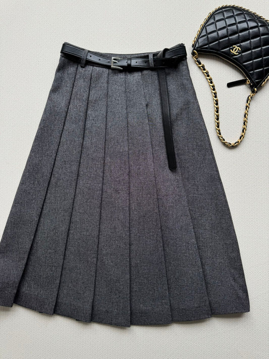 PRADA 26S PLEATED MIDI SKIRT 648