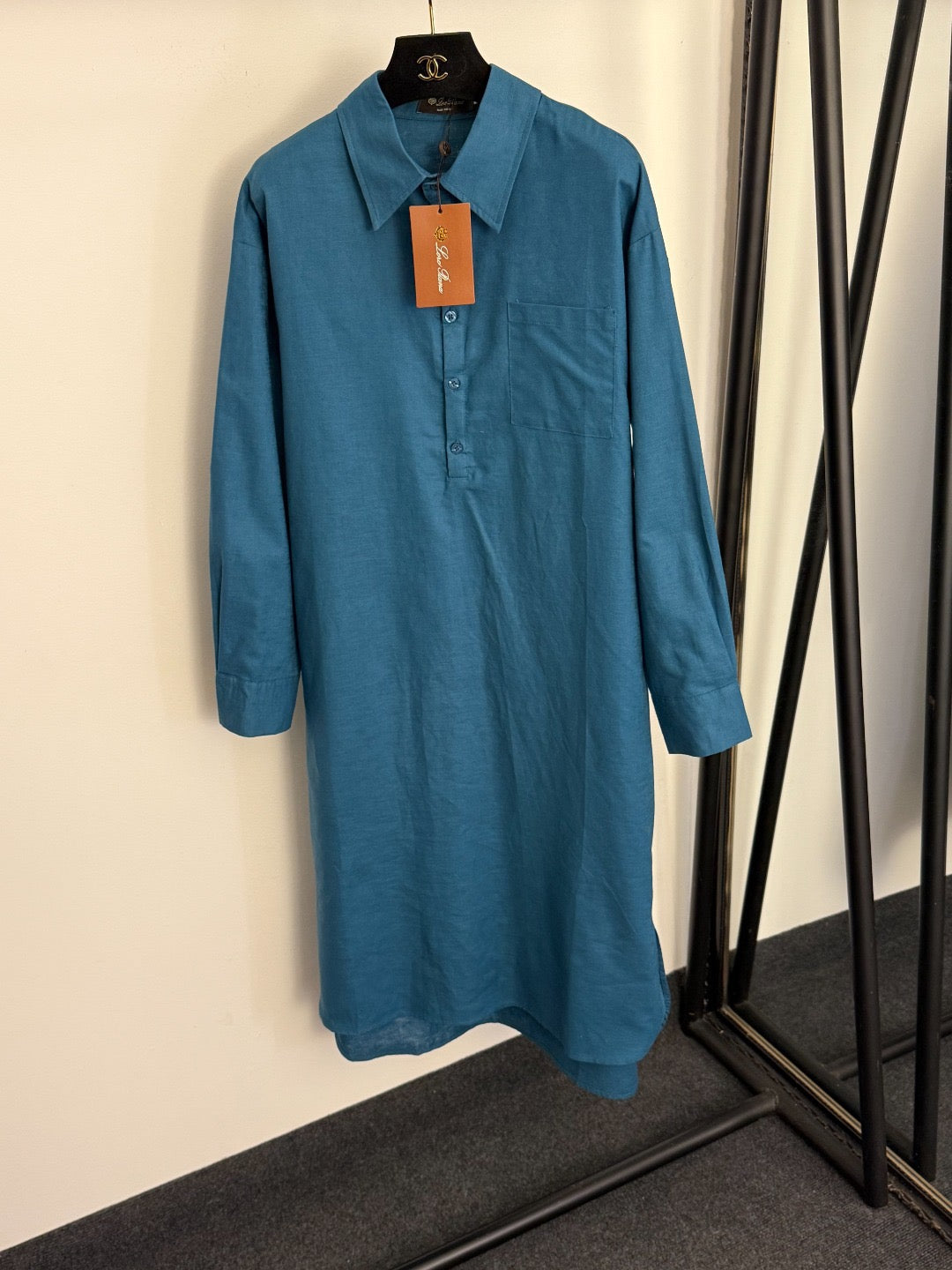 LORO PIANA 26S LONG SLEEVE SHIRT DRESS 813