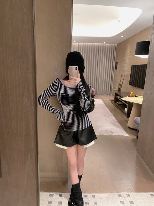 MIUMIU T-SHIRT AND SHORTS SET STYLE 448