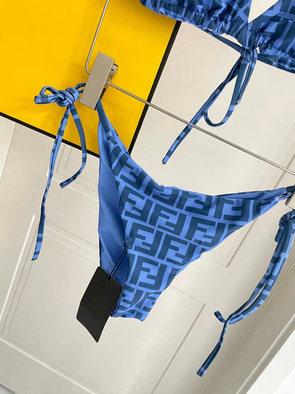 FENDI BIKINI 25S TWO PIECE IN BLUE 742662