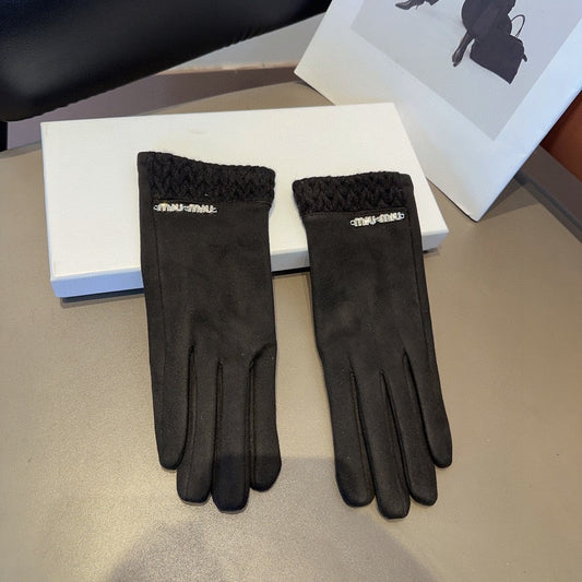 GLOVES IN BLACK WOOL 439182
