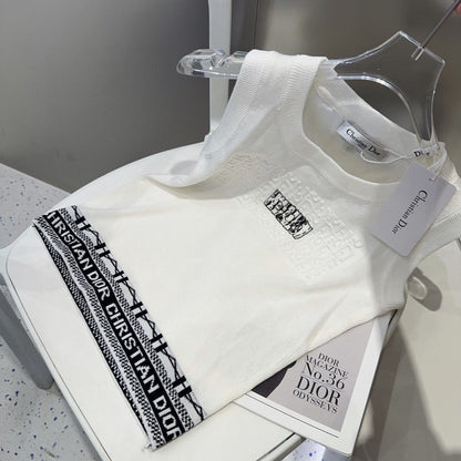 TANK TOP 612060 IN WHITE COTTON RIBBED