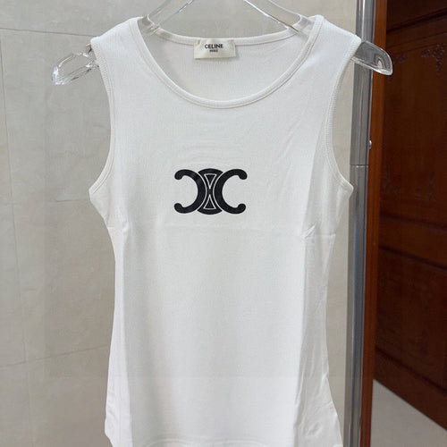 TANK TOP 627697 IN WHITE COTTON RIBBED