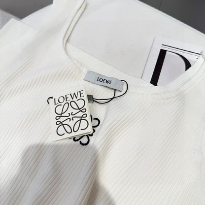 TANK TOP 633195 IN WHITE COTTON EMBOSSED LOGO