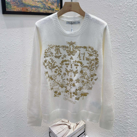 DIOR 25S LONG-SLEEVE CREWNECK SWEATER 674