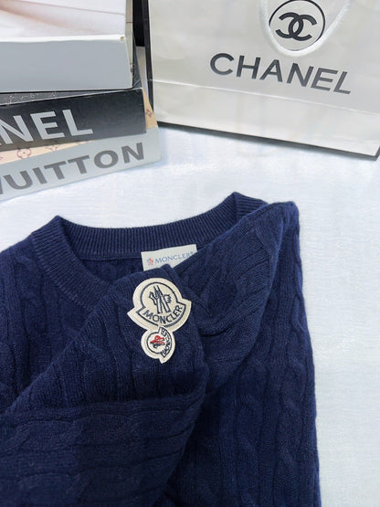 MONCLER 25S LONG-SLEEVE CREWNECK SWEATER 380