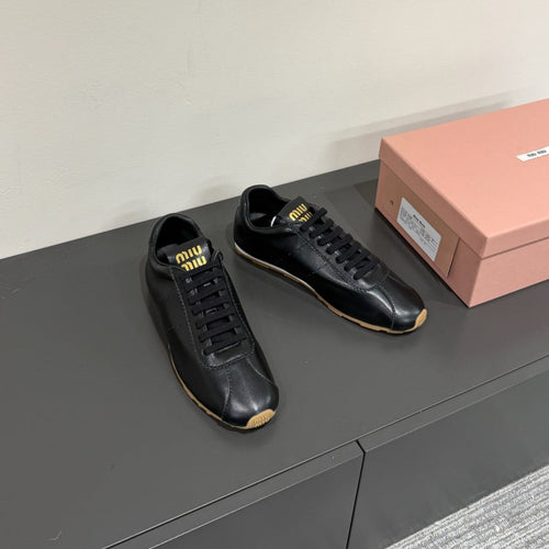 PLUME NAPPA SNEAKERS IN BLACK LAMBSKIN