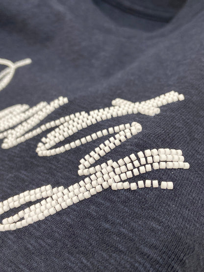 EMBROIDERED CHEST T SHIRT BEAUTY 25S IN COTTON 266314