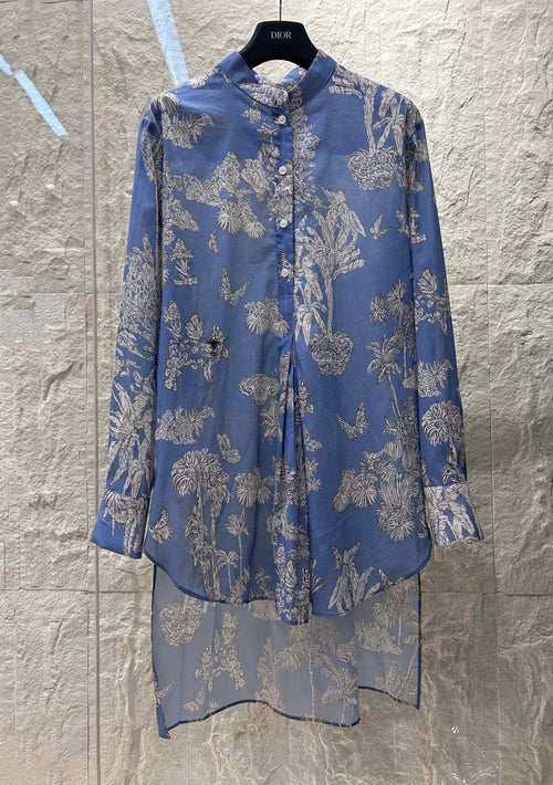 SHIRT WITH COCONUT GROVE PRINT 25S IN COTTON 266163