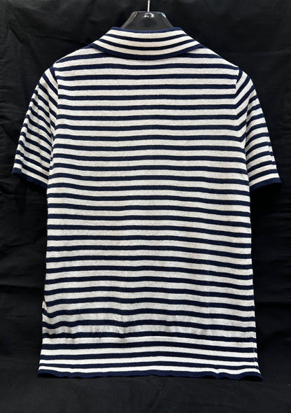 STRIPED KNIT SWEATER 25S IN COTTON 266075