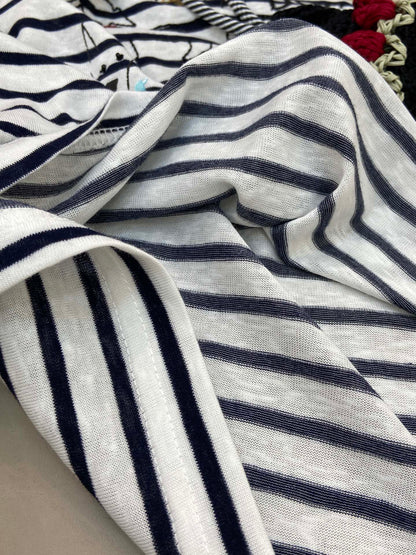 LONG SLEEVE STRIPED T-SHIRT 25S IN COTTON 266046