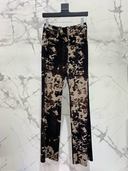 DIOR 25S CORDUROY CAMOUFLAGE PANTS STYLE 006