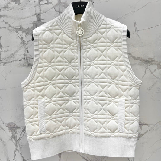 DIOR 26S DIAMOND-PATTERN KNIT VEST 947