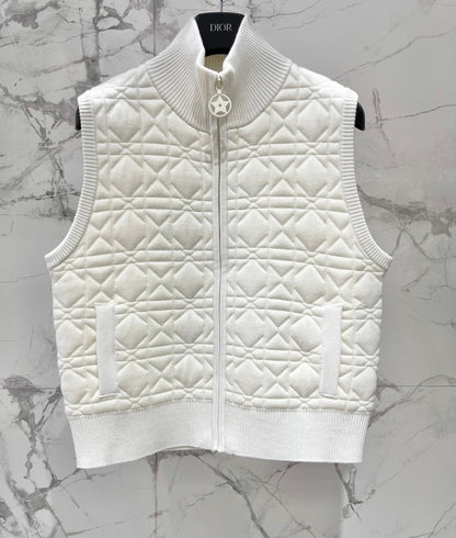 DIOR 26S DIAMOND-PATTERN KNIT VEST 947