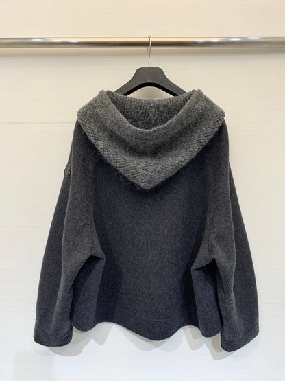 MONCLER 25S CASHMERE HOODED JACKET 201