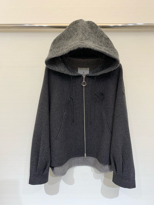 MONCLER 25S CASHMERE HOODED JACKET 201