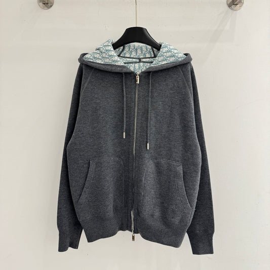 DIOR 26S REVERSIBLE ZIP-UP HOODIE 887