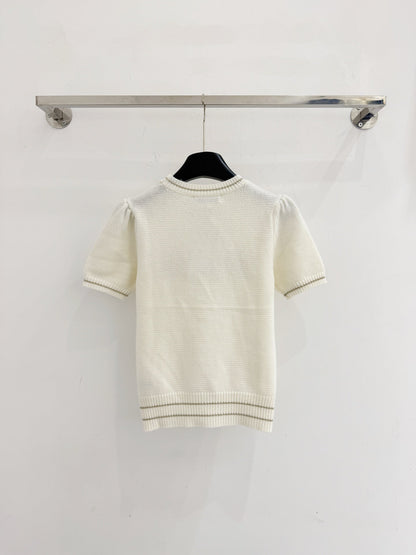 DIOR 25S SHORT-SLEEVE CREW NECK SWEATER 467