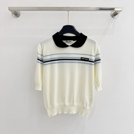 MIUMIU 26S KNIT POLO SWEATER 981