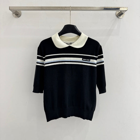 MIUMIU 26S KNIT POLO SWEATER 982