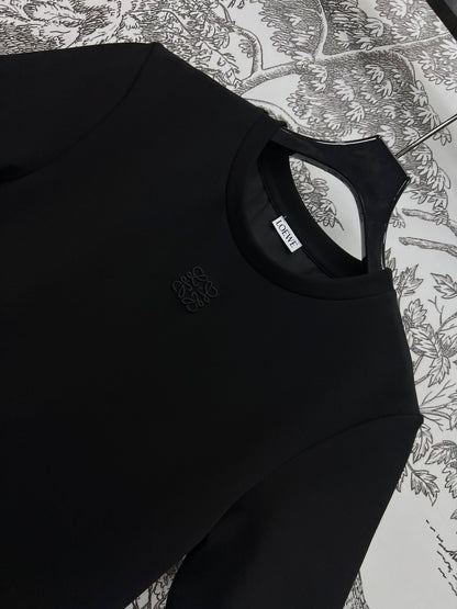 LOEWE SHORT SLEEVE CREW NECK ORGANZA DRESS 268755