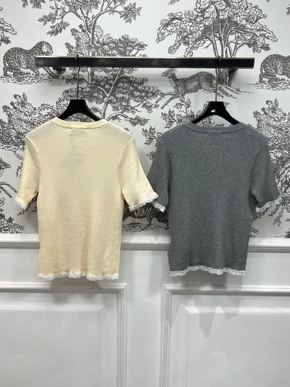 MIUMIU CROPPED KNIT FITTED TOP 268661