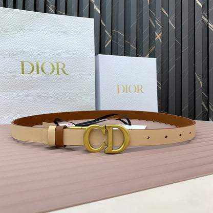 DIOR 25S BELT 20 MM IN BROWN CALFSKIN 568721