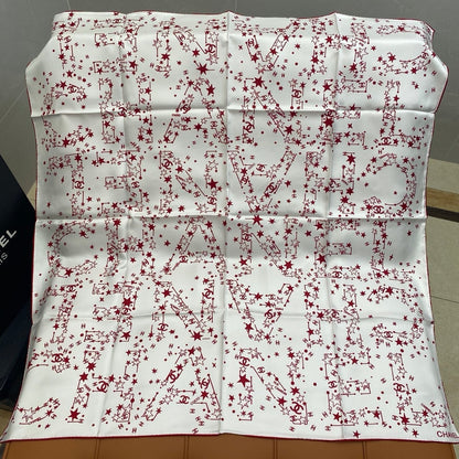 CHANEL 25S SCARF 90 IN SILK 704601