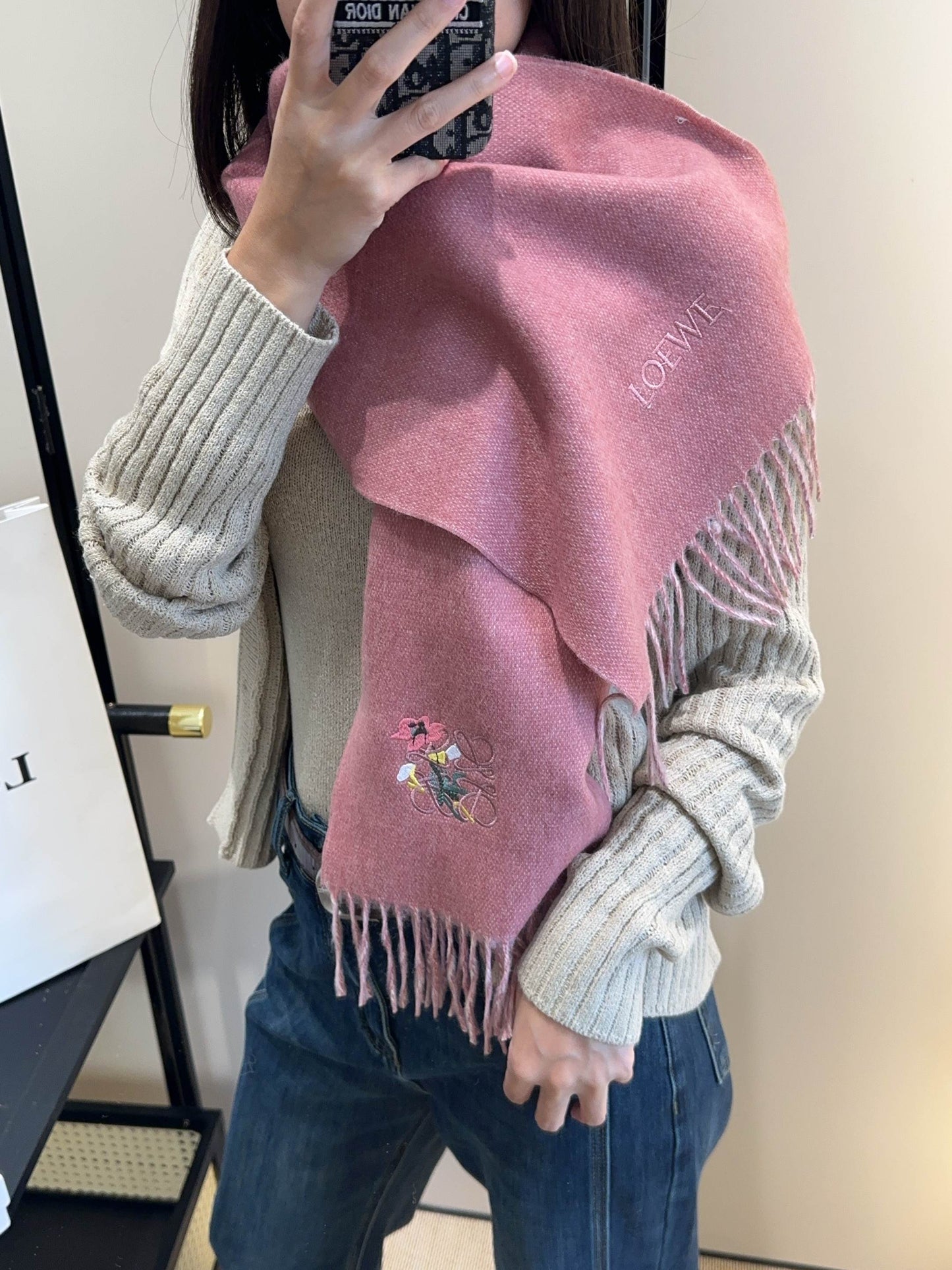 LOEWE 25S SCARF 180 IN CASHMERE 858194