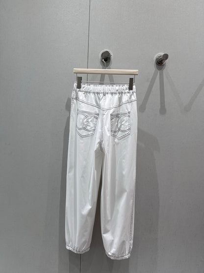 CC 25 Cropped Pant White Cotton