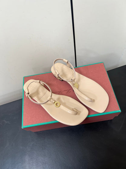 LP MINDIL SANDAL IN BEIGE LAMBSKIN
