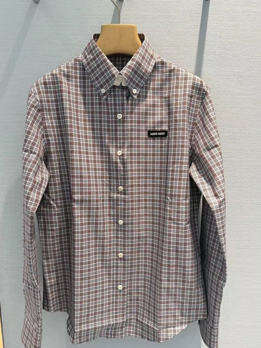 MIUMIU PLAID SHIRT STYLE 719