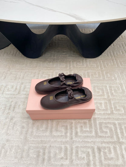 MARY JANE FLATS IN ESPRESSO SMOOTH LAMBSKIN