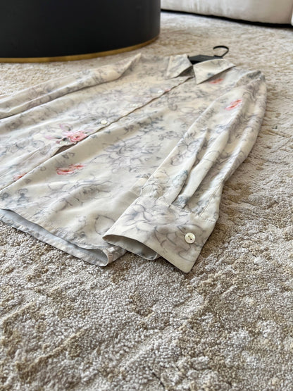 CHANEL LONG-SLEEVE PRINTED SHIRT IN SOFT FABRIC