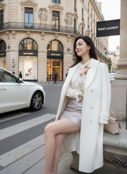 YSL 25S LONG CASHMERE COAT STYLE 31