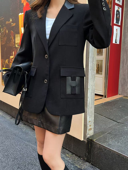 HERMES 25S LAPEL BLAZER 389