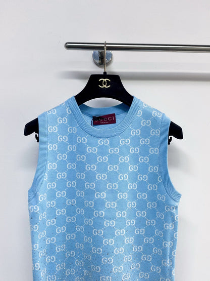 GUCCI 26S EMBELLISHED SLEEVELESS SWEATER 107