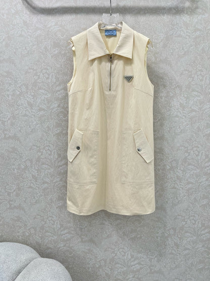 PRADA SLEEVELESS DRESS WITH ZIPPER DETAIL 269153