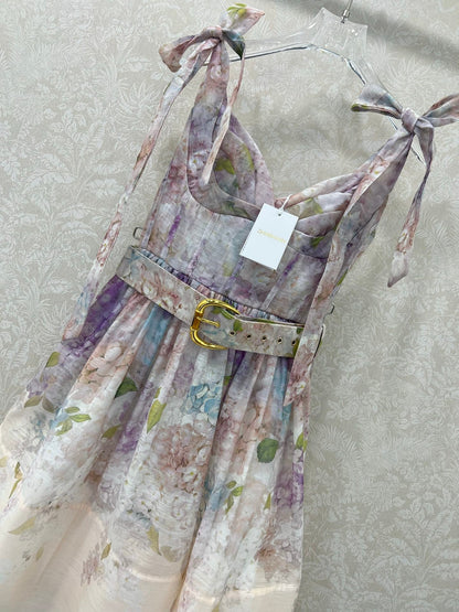 ZIMMERMANN SHORT DOPAMINE HERRINGBONE DRESS 269370