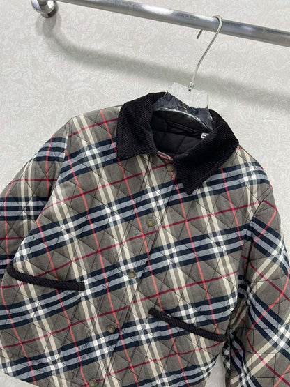 BURBERRY 25S COTTON PLAID JACKET 129