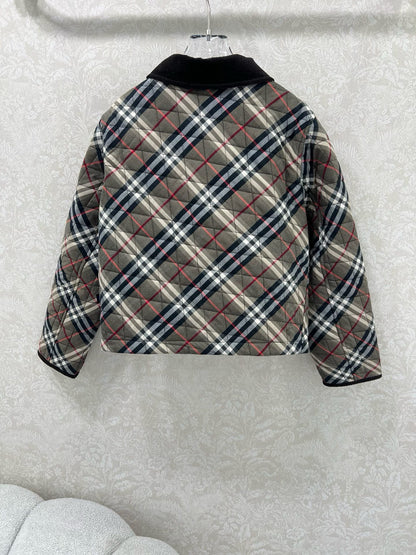 BURBERRY 25S COTTON PLAID JACKET 129