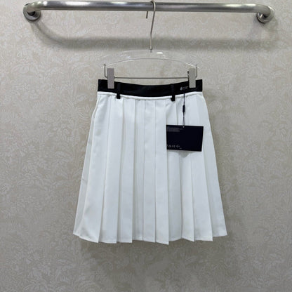 PRADA 26S HIGH WAISTED PLEATED MIDI SKIRT 770