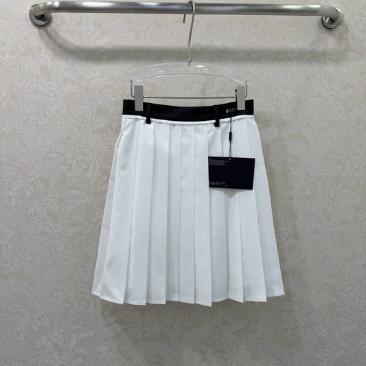 PRADA 26S HIGH WAISTED PLEATED MIDI SKIRT 770