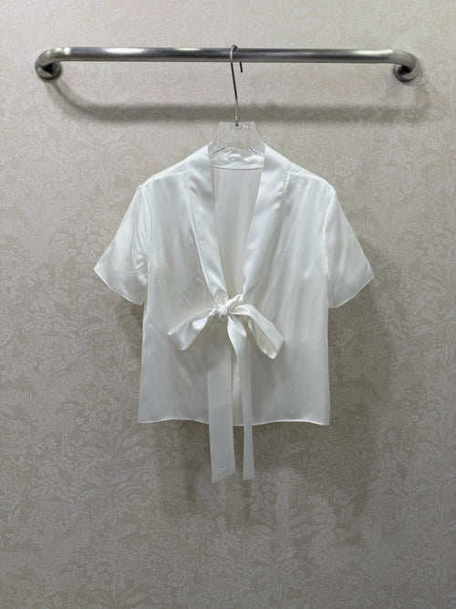 DIOR 26S SHORT-SLEEVE WAIST-TIED SHIRT 1216