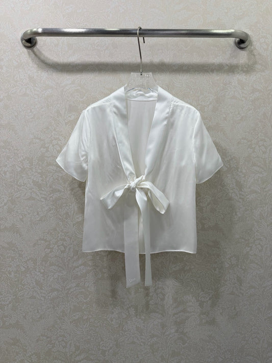 DIOR 26S SHORT-SLEEVE WAIST-TIED SHIRT 1216