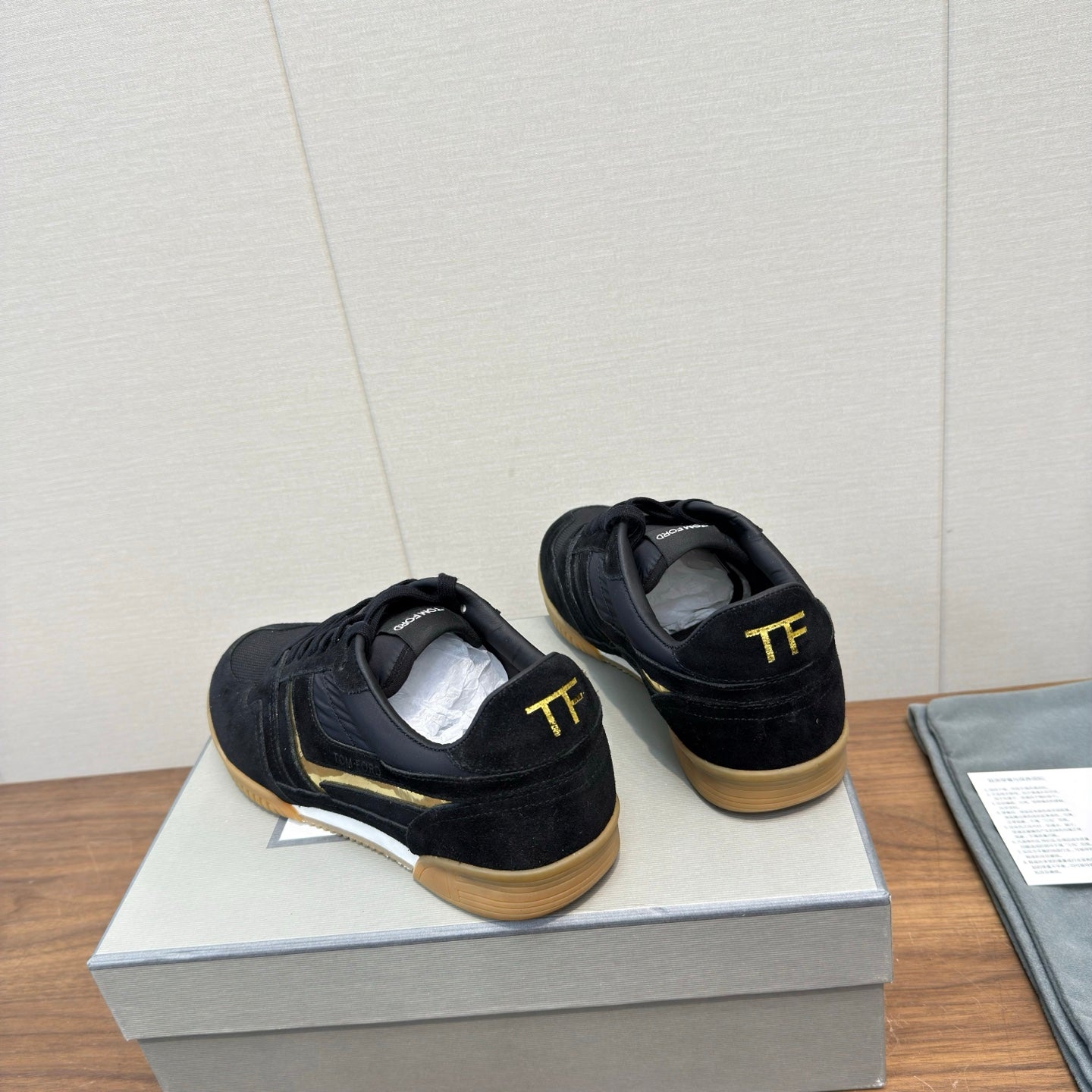 TOM FORD 26S JACKSON SNEAKERS IN BLACK SUEDE