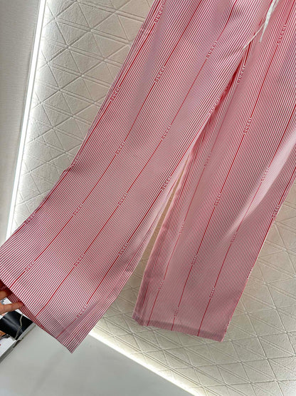 GUCCI STRIPED WIDE-LEG PANTS 276518