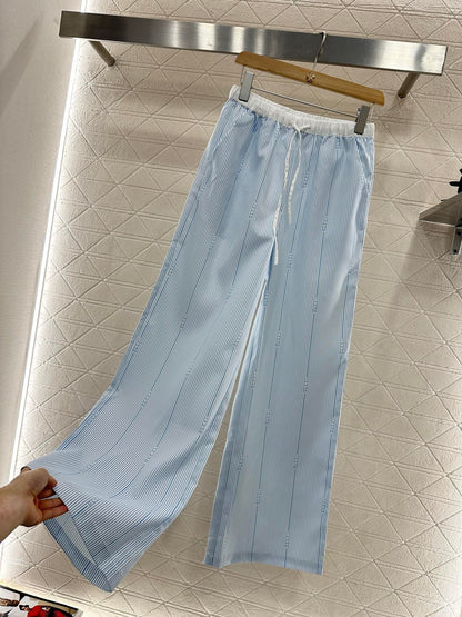 GUCCI STRIPED WIDE-LEG PANTS 276516